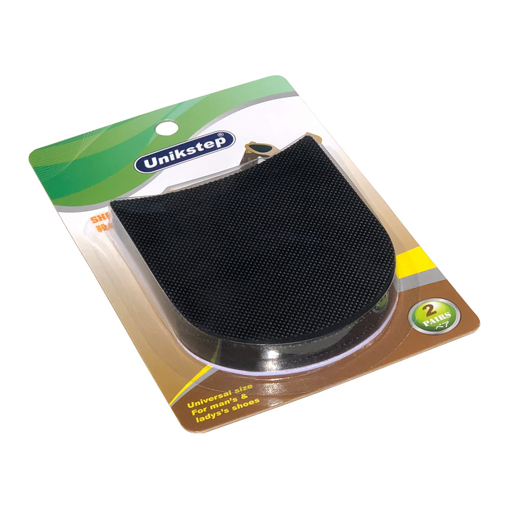 Unikstep 2 Pairs Shoe Heel Pads, Shoe Repair Rubber Heels, 3.5mm Thickness Non Slip Cushion and Protector, Replacement Kit with Nails Sandpapers Self Adhesive Stickers