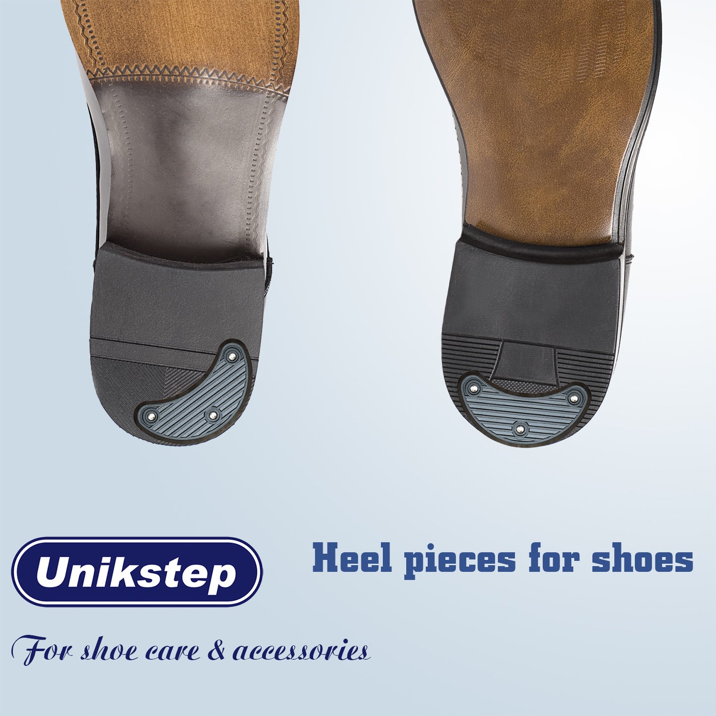 Unikstep 6 Pairs Heel Pieces for Shoes, Shoe Heel Plate Tap, Shoe Heel Side Worn Repair Rubber Patch, Replacement Kit