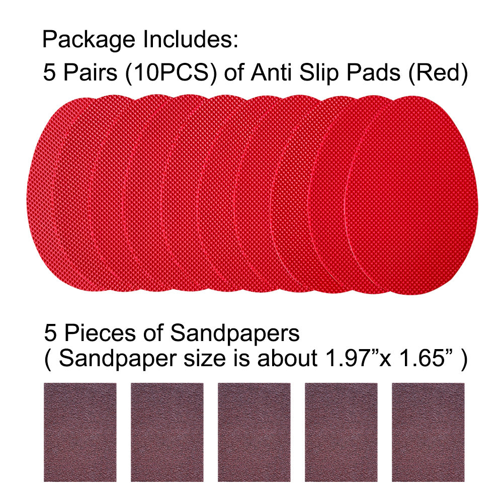 Unikstep 5 Pairs Non Slip Sole for Footwear,Shoe Sole Anti Slip Grips, Non Skid Self Adhesive Rubber Pads, Shoe Bottom and Heel Noise Reduction Stickers and Protectors