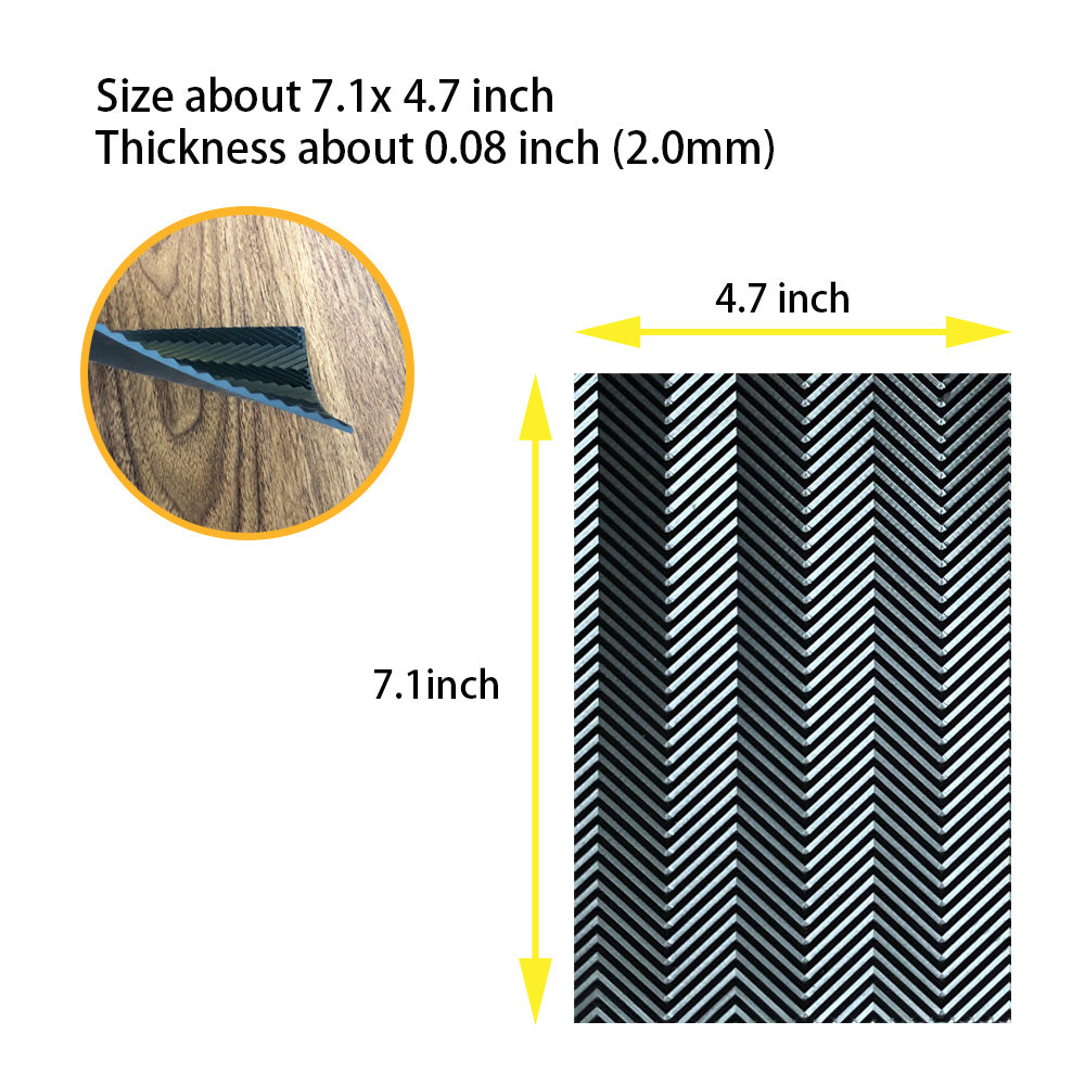 Unikstep 2 Pairs Shoe Sole for Repair, Rubber Sheets, Shoe Bottom Outer Front Sole and Heel Replacement Pads, Anti Slip Noise Reduction Grips, Non Skid Protectors, Size 7.1x4.7 Inches