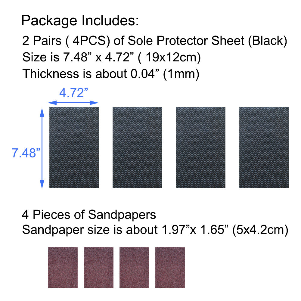 UNIKSTEP 2 Pairs (4 Pieces) Slipper Soles, Shoe Sole Protectors