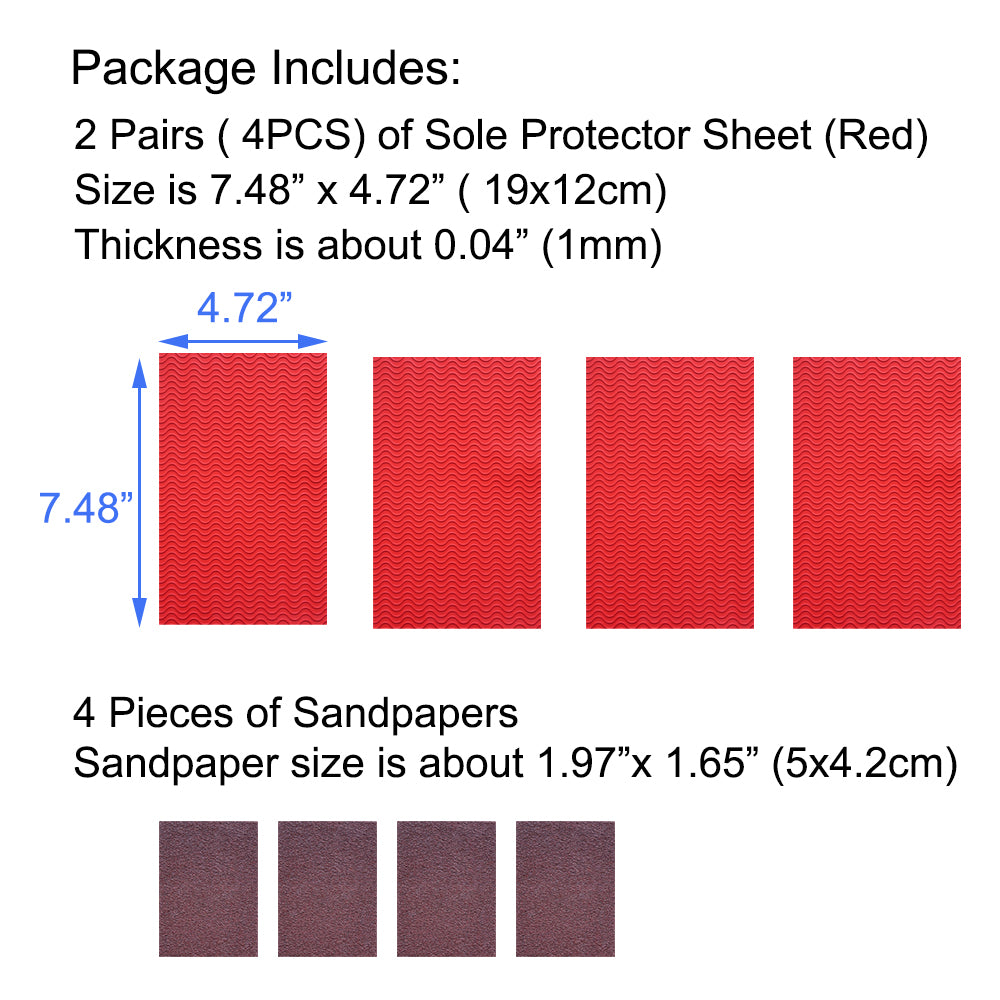 UNIKSTEP 2 Pairs (4 Pieces) Slipper Soles, Shoe Sole Protectors