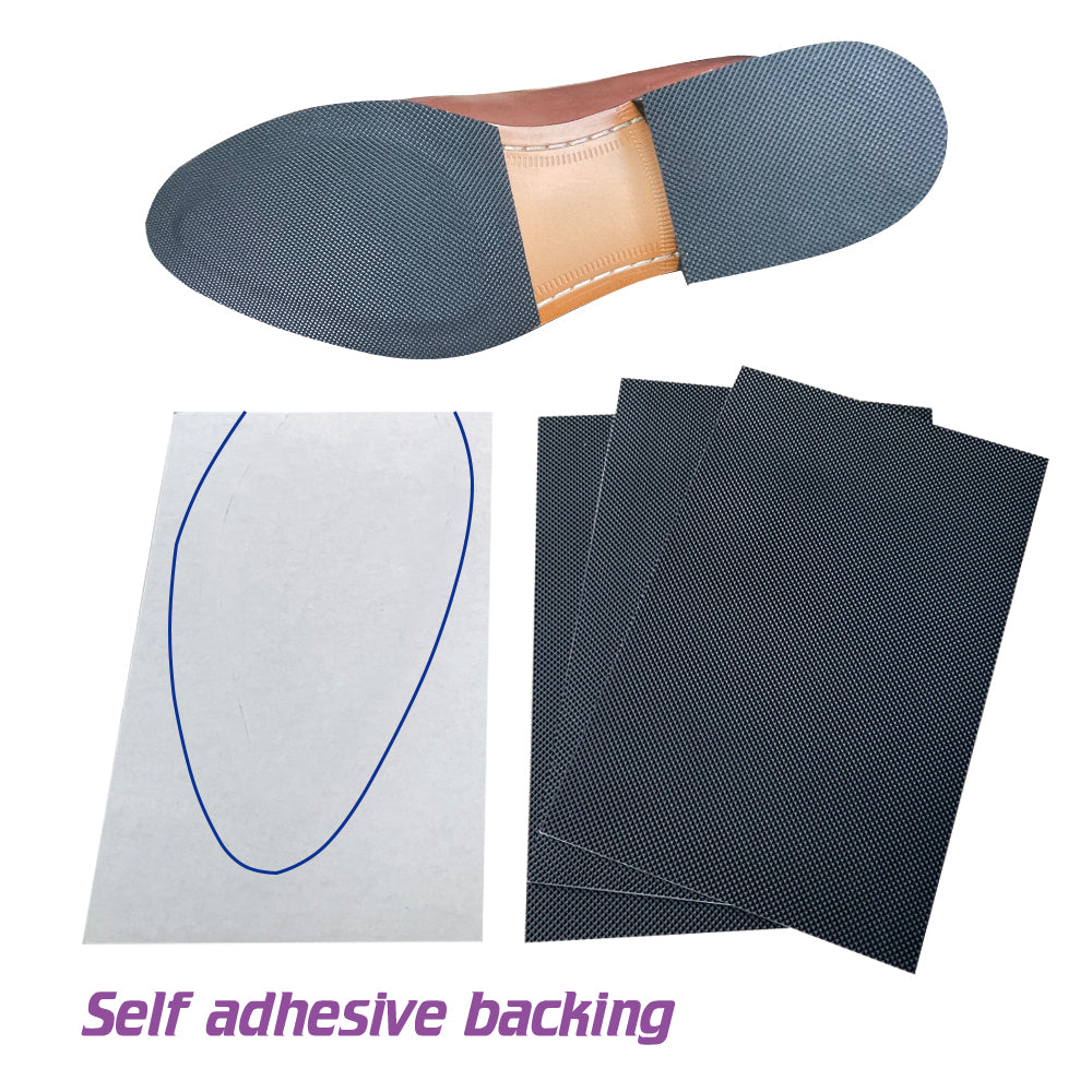 Unikstep 4 Pieces Shoe Soles, Sole Protectors, Shoe Bottom and Heel Anti Slip Grip Pads, Self Adhesive Non Skid Noise Reduction Sticker