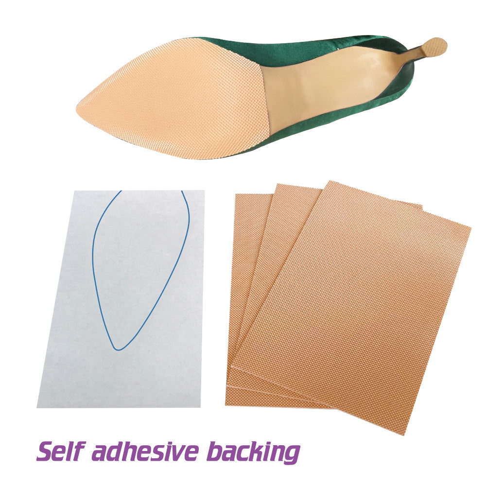 Unikstep 4 Pieces Shoe Soles, Sole Protectors, Shoe Bottom and Heel Anti Slip Grip Pads, Self Adhesive Non Skid Noise Reduction Sticker
