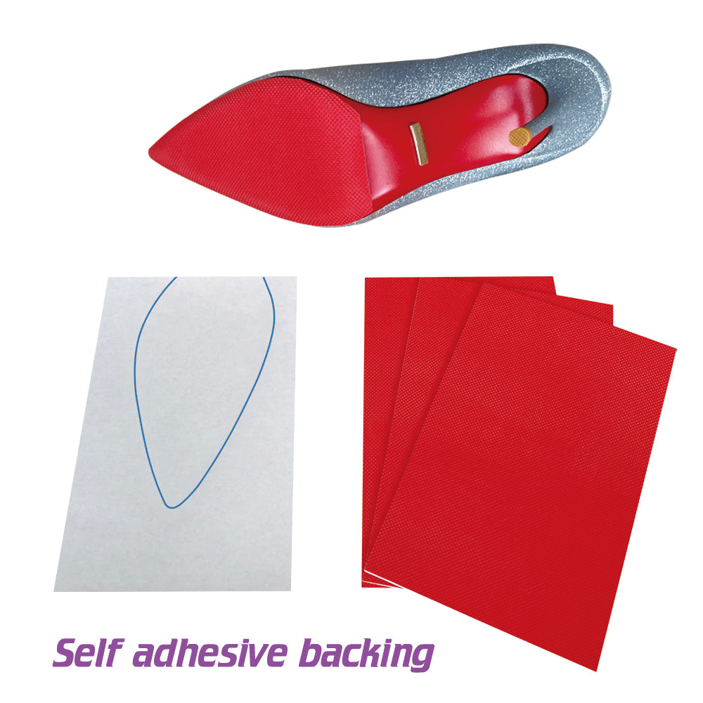 Unikstep 4 Pieces Shoe Soles, Sole Protectors, Shoe Bottom and Heel Anti Slip Grip Pads, Self Adhesive Non Skid Noise Reduction Sticker