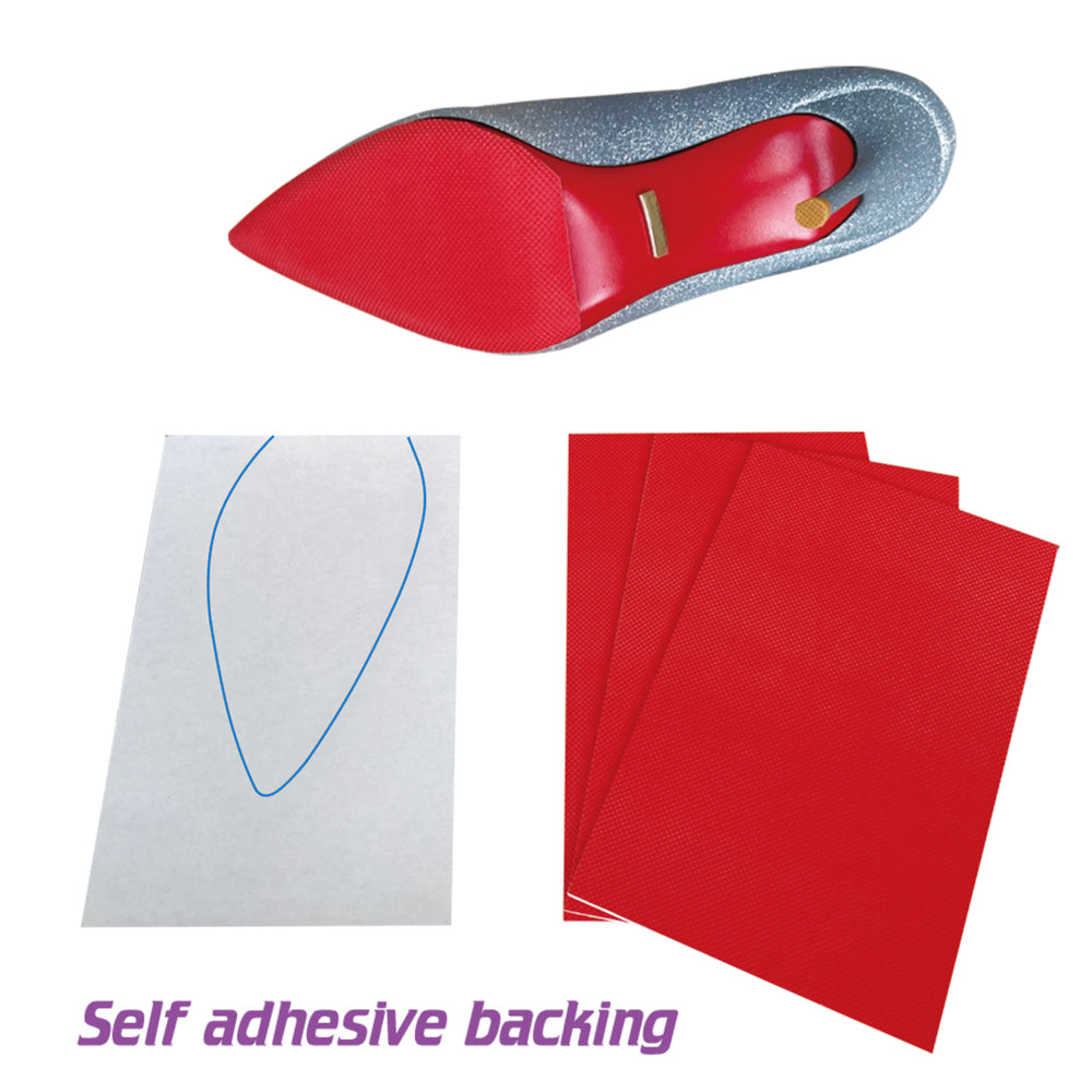 Unikstep 4 Pieces Shoe Soles, Sole Protectors, Shoe Bottom and Heel Anti Slip Grip Pads, Self Adhesive Non Skid Noise Reduction Sticker