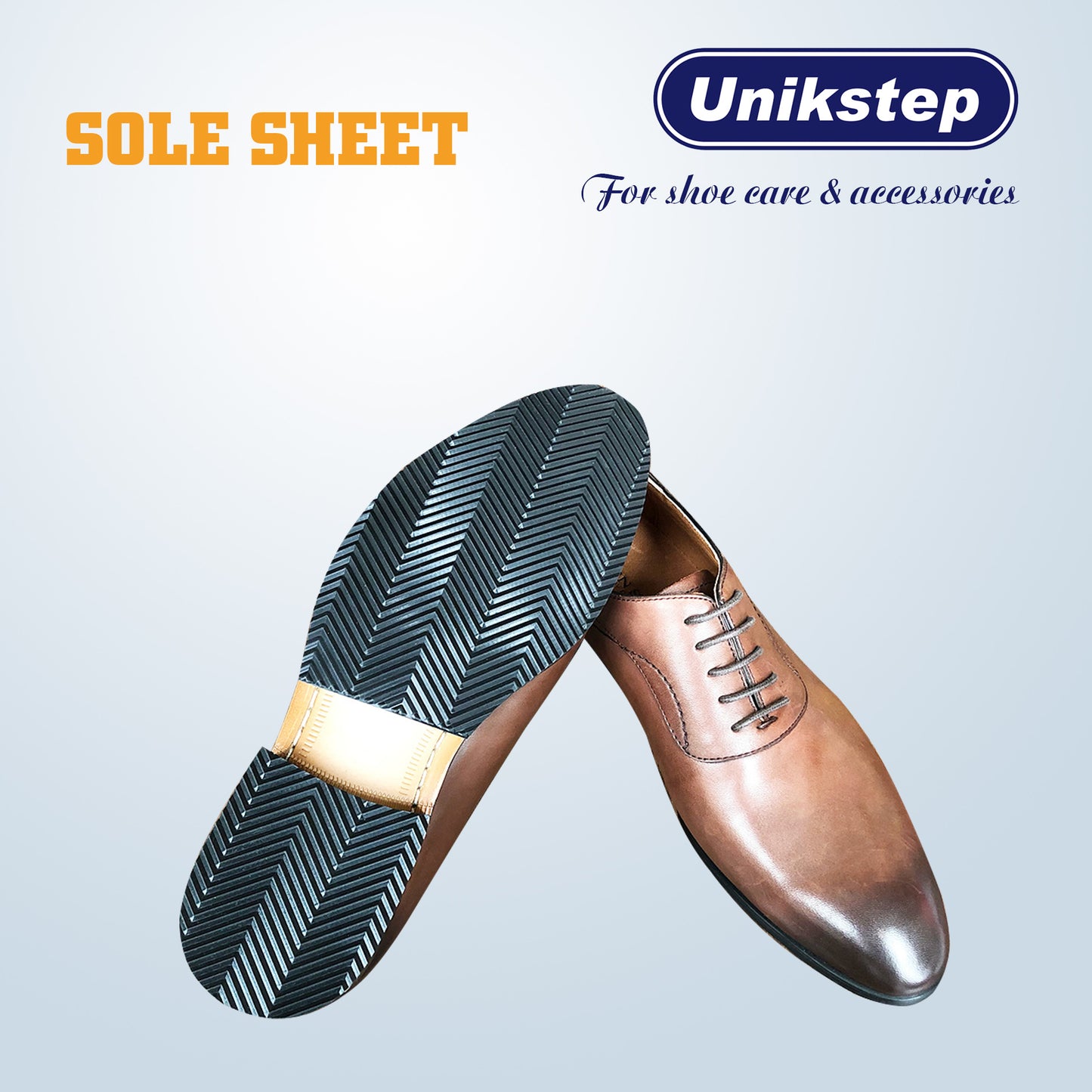 Unikstep 2 Pairs Shoe Sole for Repair, Rubber Sheets, Shoe Bottom Outer Front Sole and Heel Replacement Pads, Anti Slip Noise Reduction Grips, Non Skid Protectors, Size 7.1x4.7 Inches